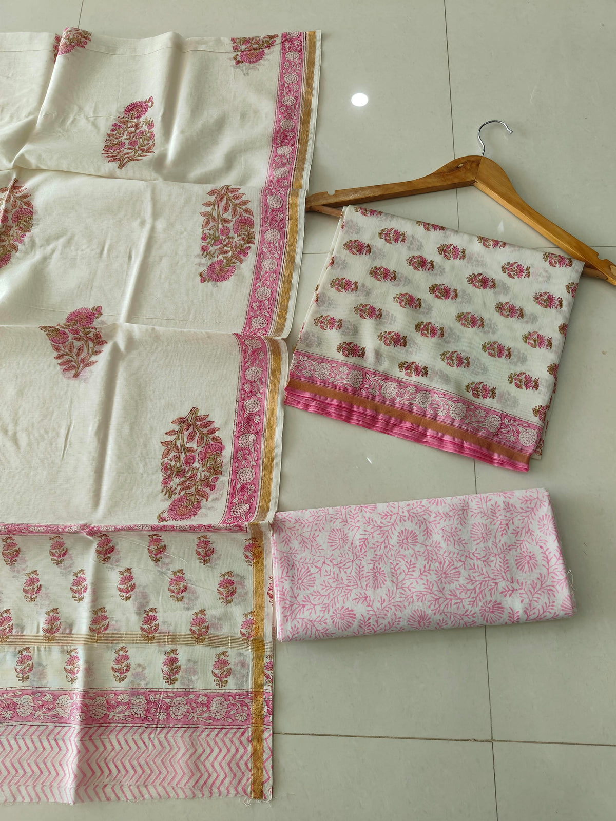Jaipuri Block Printed Chanderi Silk Suits (CIN132)