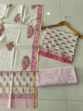 Jaipuri Block Printed Chanderi Silk Suits (CIN132)