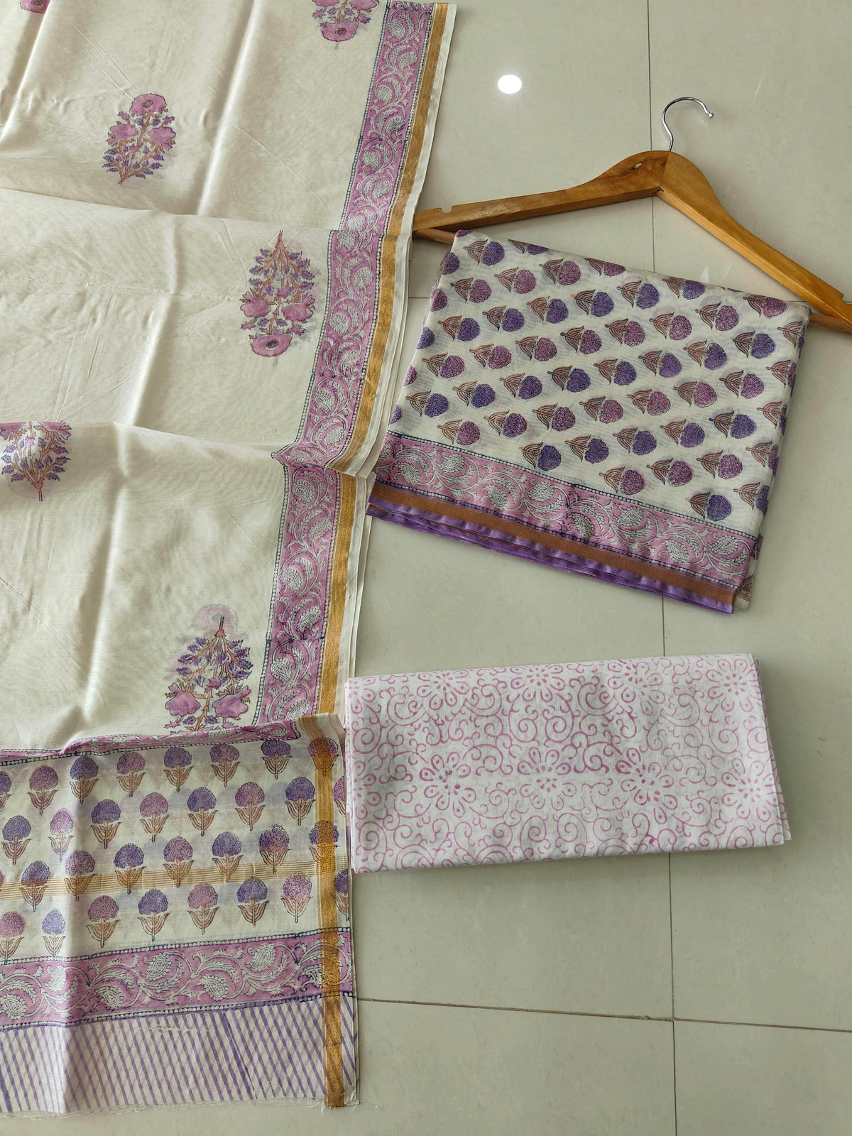 Jaipuri Block Printed Chanderi Silk Suits (CIN133)