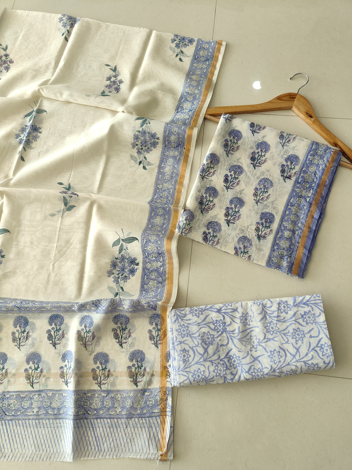 Jaipuri Block Printed Chanderi Silk Suits (CIN139)