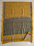 Bagru Hand Block Printed Chanderi Silk Saree with Blouse (CSS133)