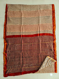 Bagru Hand Block Printed Chanderi Silk Saree with Blouse (CSS135)