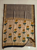 Bagru Hand Block Printed Chanderi Silk Saree with Blouse (CSS143)