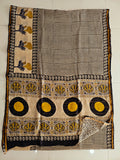 Bagru Hand Block Printed Chanderi Silk Saree with Blouse (CSS144)