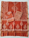 JAIPURI HAND BLOCK PRINTED MAHESHWARI SILK SUIT WITH SILK DUPPATA (MSD140)