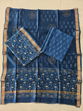 JAIPURI HAND BLOCK PRINTED MAHESHWARI SILK SUIT WITH SILK DUPPATA (MSD141)