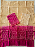 JAIPURI HAND BLOCK PRINTED MAHESHWARI SILK SUIT WITH SILK DUPPATA (MSD144)