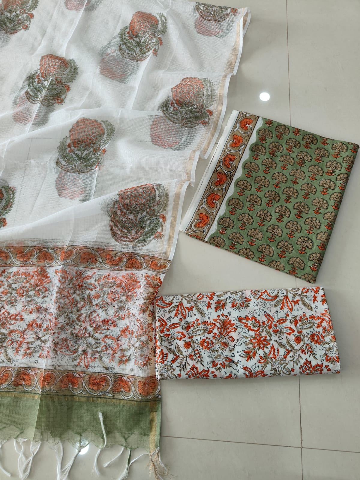JAIPURI BLOCK PRINTED COTTON SUIT WITH KOTA DUPPATA (CKS176)