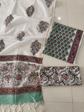 JAIPURI BLOCK PRINTED COTTON SUIT WITH KOTA DUPPATA (CKS177)