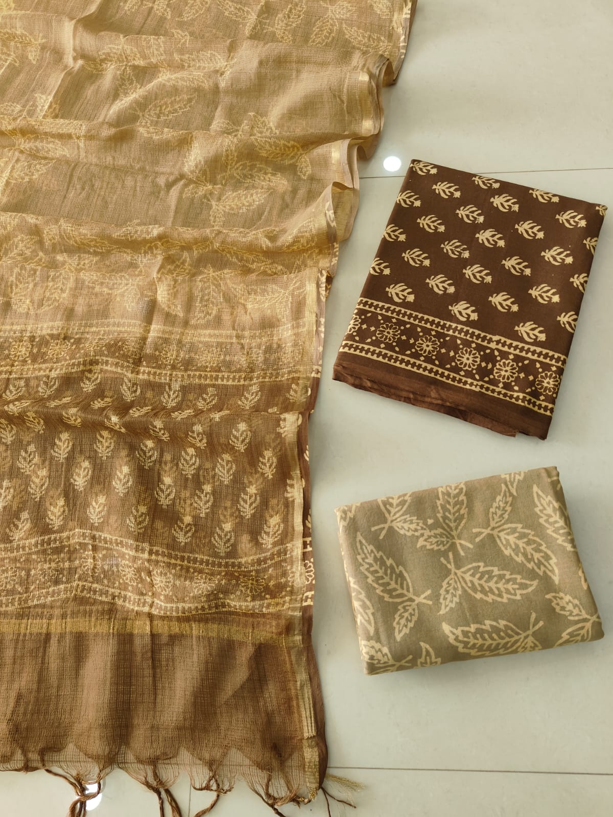 JAIPURI BLOCK PRINTED COTTON SUIT WITH KOTA DUPPATA (CKS181)