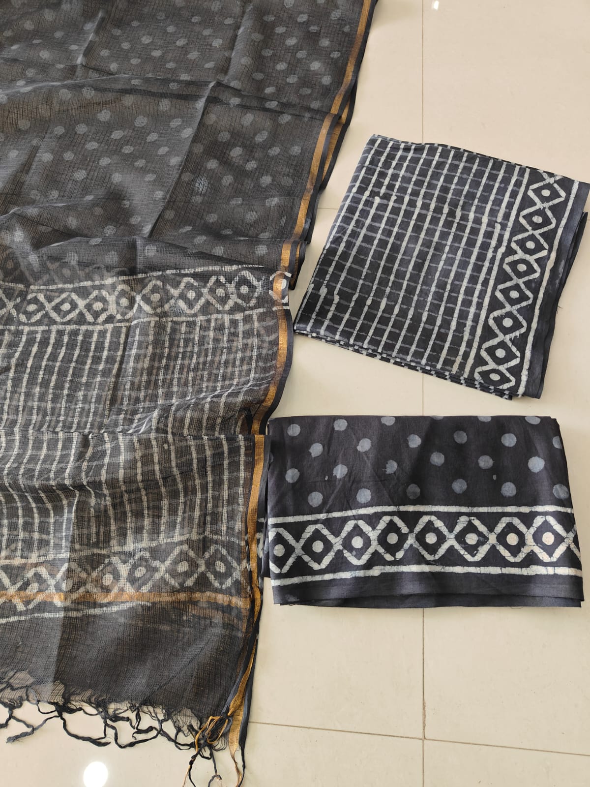 JAIPURI BLOCK PRINTED COTTON SUIT WITH KOTA DUPPATA (CKS192)
