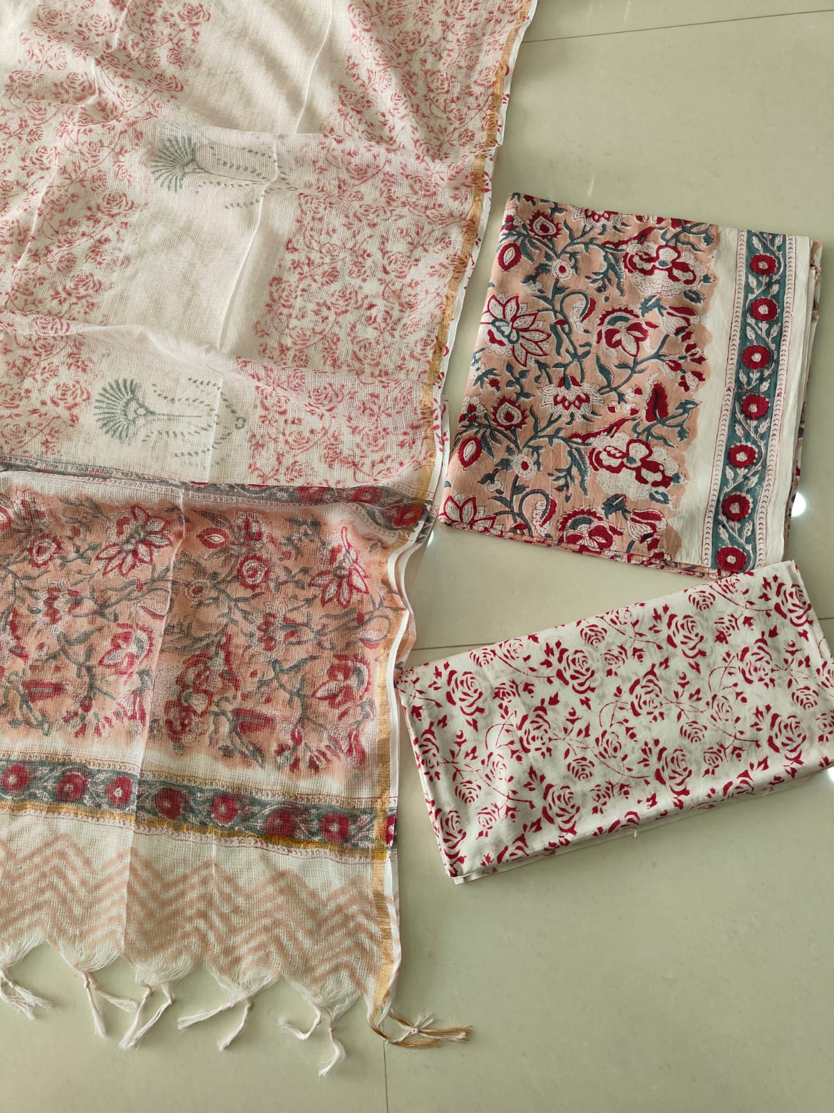 JAIPURI BLOCK PRINTED COTTON SUIT WITH KOTA DUPPATA (CKS198)