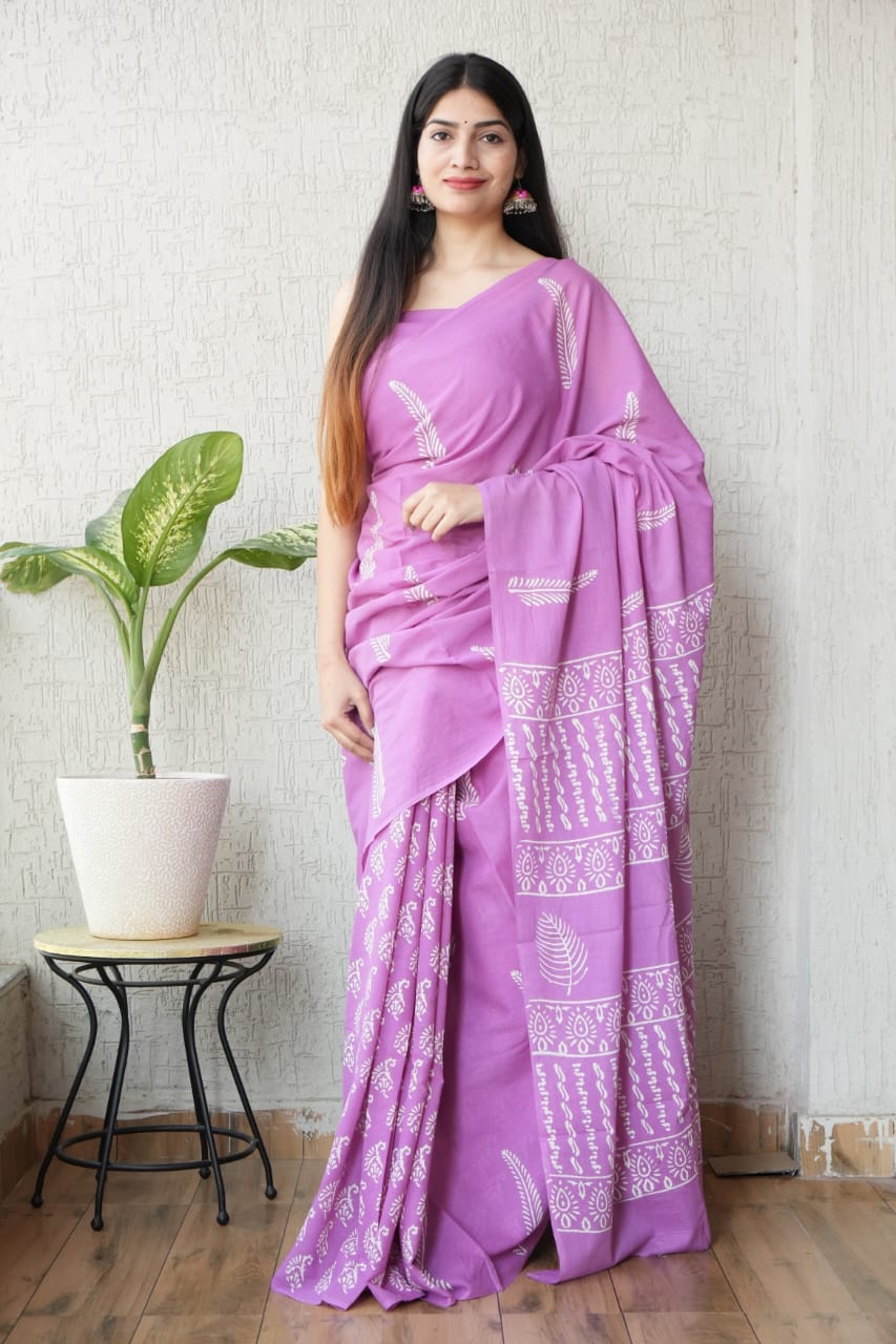 Jaipur Cotton Mulmul Saree (CMS76)