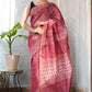 Bagru Hand Block Printed Chanderi Silk Saree with Blouse (CSS100)