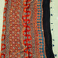 MIRROR WORK HAND BLOCK AJRAKH MODAL SILK SAREE WITH BLOUSE (CIV4)